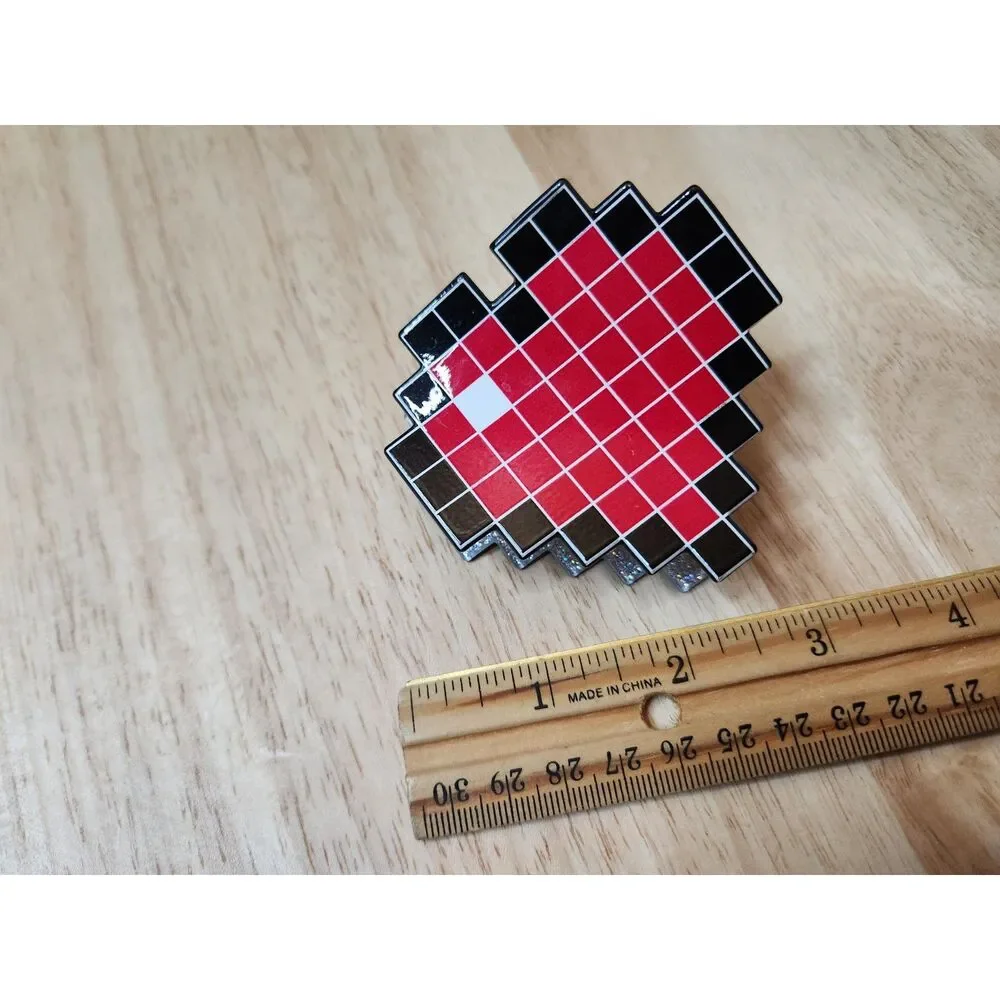 Minecraft Pixel Heart Hair Clip